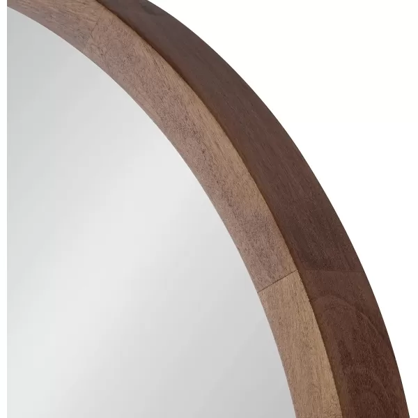 imageKate and Laurel Hutton MidCentury Modern Farmhouse Arch Mirror 24quot x 36quot Walnut Brown FinishRustic Brown