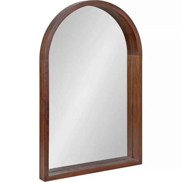 imageKate and Laurel Hutton MidCentury Modern Farmhouse Arch Mirror 24quot x 36quot Walnut Brown FinishWalnut Brown