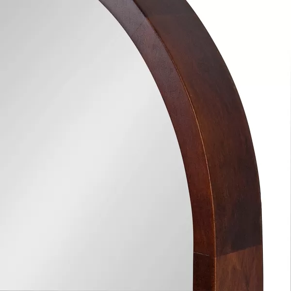 imageKate and Laurel Hutton MidCentury Modern Farmhouse Arch Mirror 24quot x 36quot Walnut Brown FinishWalnut Brown