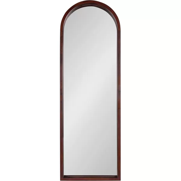 imageKate and Laurel Hutton MidCentury Modern Farmhouse Arch Mirror 24quot x 36quot Walnut Brown FinishWalnut Brown