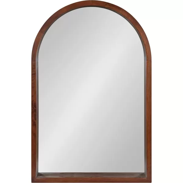 imageKate and Laurel Hutton MidCentury Modern Farmhouse Arch Mirror 24quot x 36quot Walnut Brown FinishWalnut Brown