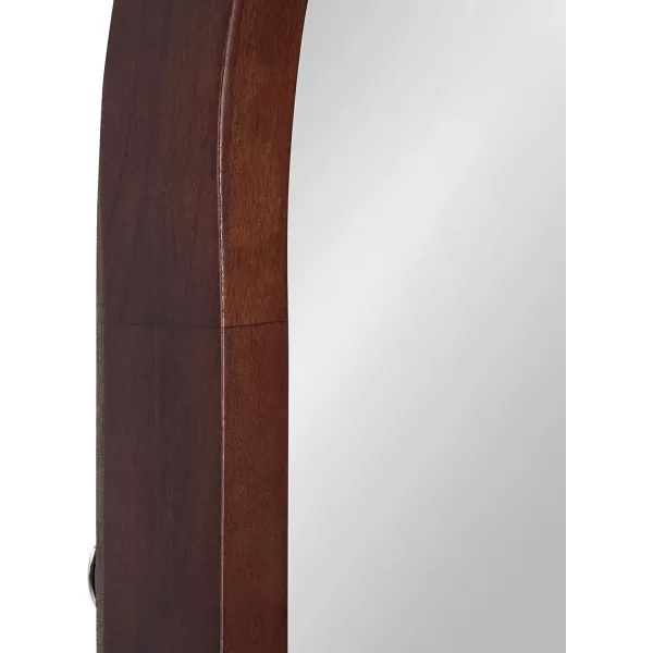 imageKate and Laurel Hutton MidCentury Modern Farmhouse Arch Mirror 24quot x 36quot Walnut Brown FinishWalnut Brown