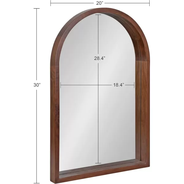 imageKate and Laurel Hutton MidCentury Modern Farmhouse Arch Mirror 24quot x 36quot Walnut Brown FinishWalnut Brown