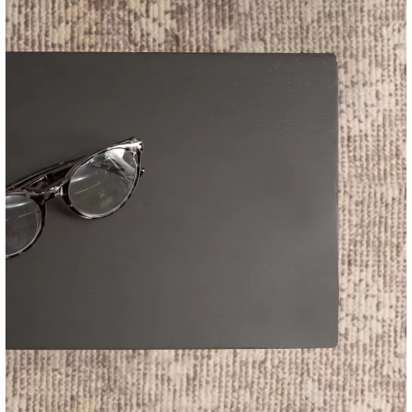 Kate and Laurel Karlsen Modern Wood and Metal Narrow Side Table 16 x 8 x 24 Black Minimal Slim End Table for Use as Bedroom Nightstand or Accent Entryway TableBlack
