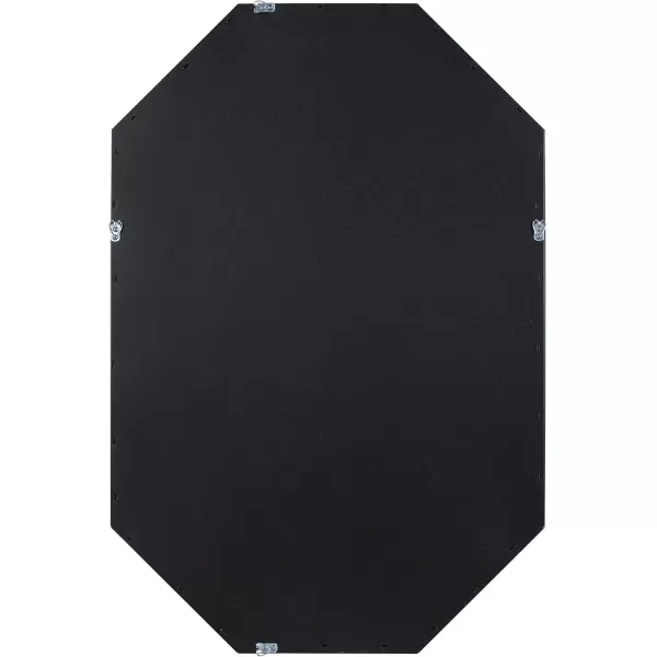 imageKate and Laurel Laverty Modern Oblong Octagon Framed Wall Mirror 24 x 36 Black Geometric Wall Decor
