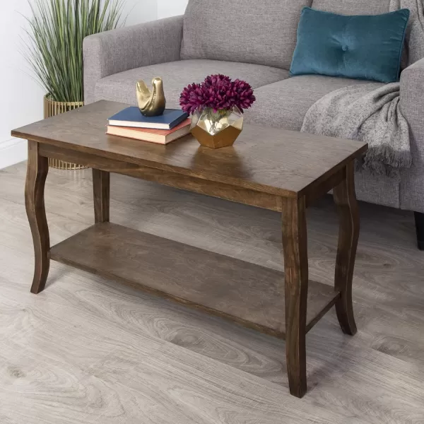 Kate and Laurel Lillian Transitional Bench 36quot x 145quot x 20quot Rustic Brown Wood Bench with Shelf for Storage and Display