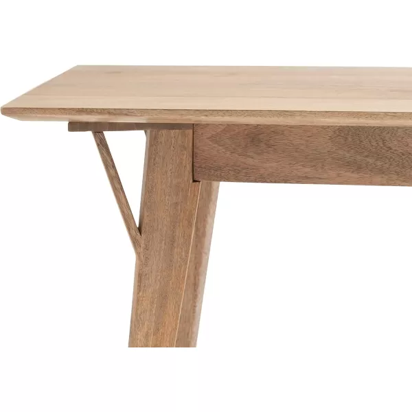 Kate and Laurel McCutcheon MidCentury Rectangle Wooden Bench 42 x 14 x 18 Natural Brown Living Room Wood Bench for Display Seating and Storage OptionsNatural