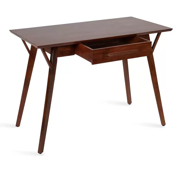 Kate and Laurel McCutcheon Midcentury Wood Desk 42 x 22 x 30 Brown Robust Midcentury Modern Desk for Work from Home Office