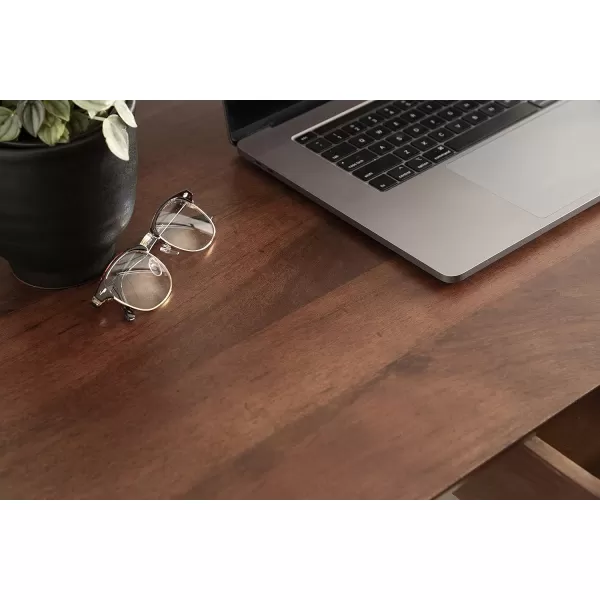Kate and Laurel McCutcheon Midcentury Wood Desk 42 x 22 x 30 Brown Robust Midcentury Modern Desk for Work from Home Office