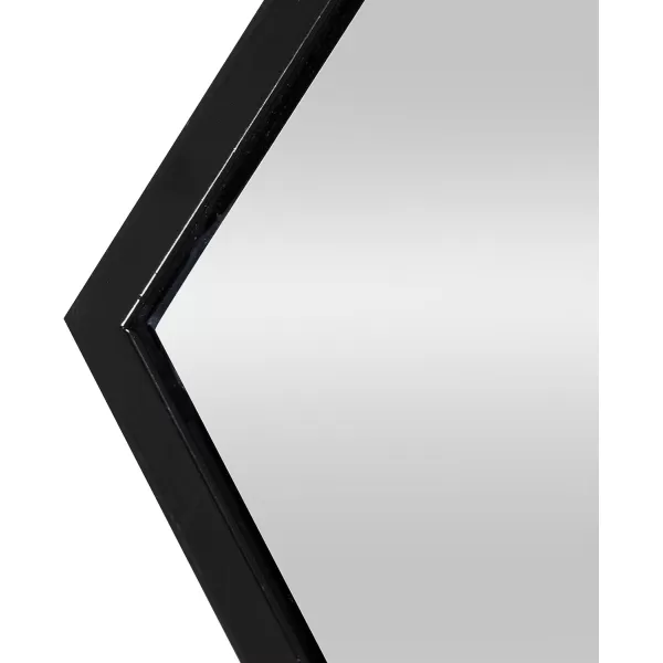 Kate and Laurel McNeer Large Hexagon Metal Wall Mirror 31x22 BlackBlack