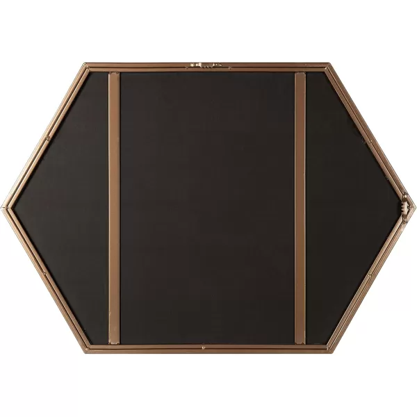 Kate and Laurel McNeer Large Hexagon Metal Wall Mirror 31x22 BlackBronze