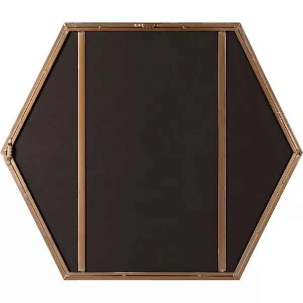 Kate and Laurel McNeer Large Hexagon Metal Wall Mirror 31x22 BlackBronze