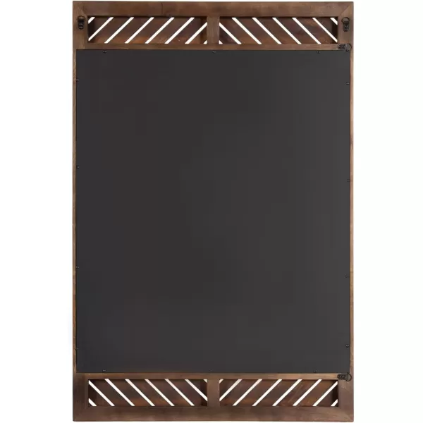 imageKate and Laurel Mezzeta Modern Wooden Chevron Rectangle Wall Mirror 24 x 36 Natural Wood Transitional Herringbone Wood Mirror for Use as Vanity Bathroom Mirror or Rectangular Bedroom Mirror Option