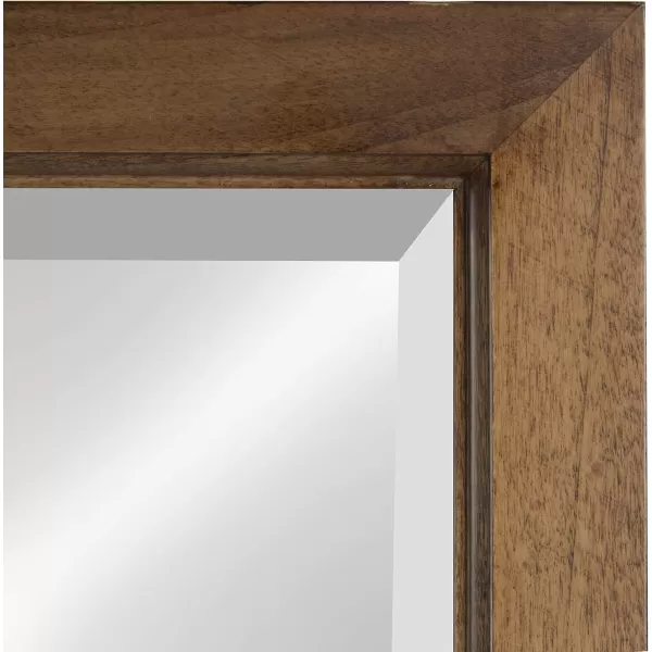 imageKate and Laurel Modern Farmhouse Hogan 9 Windowpane Wood Wall Mirror Distressed Black 26x32Brown