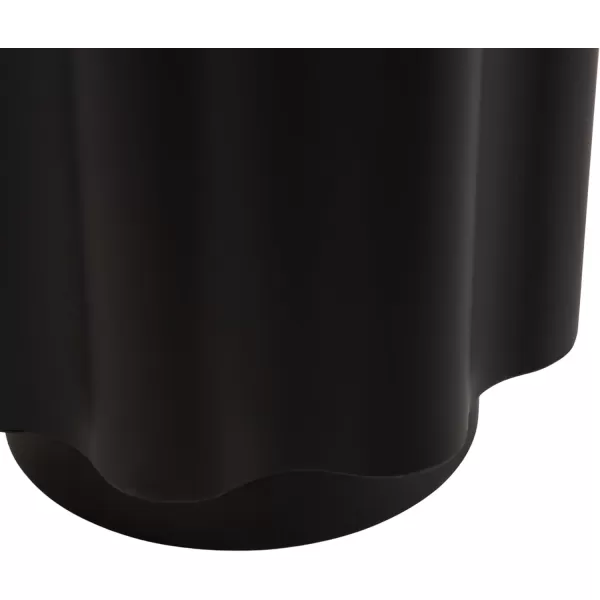 Kate and Laurel Pandey Modern Metal Wavy Drink Table 9 x 9 x 22 Black Curvy Mini Table for Use as a Pedestal Plant Stand Indoors or as a Small Nightstand Option
