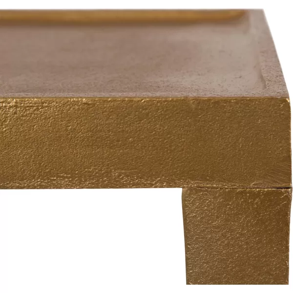 Kate and Laurel Rava Modern Cast Aluminum Metal Narrow Side Table 16 x 8 x 25 Gold Slim Bedroom Nightstand for Use as Bedside Table or Skinny Living Room End Table