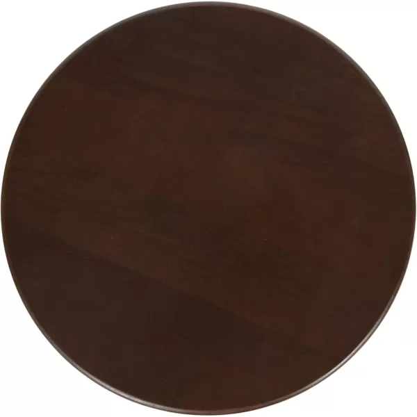 Kate and Laurel Rawlings Traditional Wood and Metal Round Side Table 14 x 24 Dark Brown and Black Vintage Pedestal Table for Use as Living Room End Table Plant Stand or Bedroom Nightstand