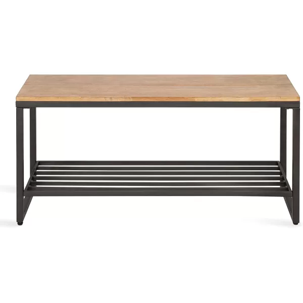 Kate and Laurel Samuels Wood Bench 42x14x20 Rustic BrownBlack