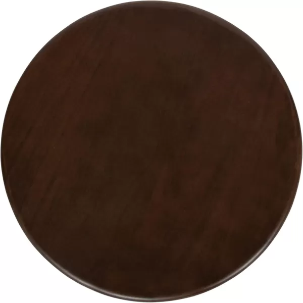 Kate and Laurel Seebeck Modern Wooden Round Side Table 14 x 14 x 20 Black Transitional Wood End Table for Use as Bedroom Nightstand or Living Room Accent TableDark Brown