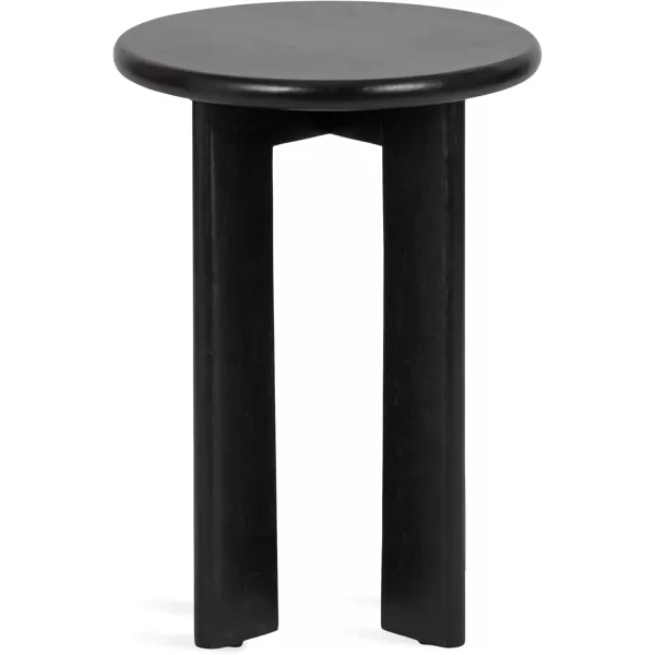 Kate and Laurel Seebeck Modern Wooden Round Side Table 14 x 14 x 20 Black Transitional Wood End Table for Use as Bedroom Nightstand or Living Room Accent TableBlack