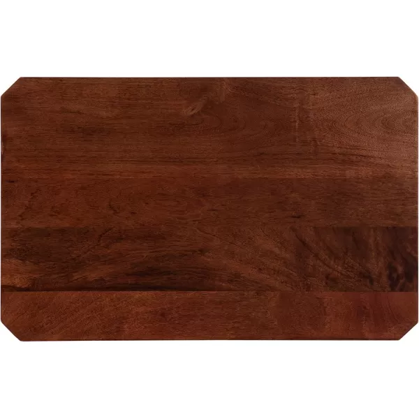 Kate and Laurel Talcott Modern Rectangle Wood Side Table 22 x 14 x 26 Dark Brown Transitional Decorative TwoTier End Table for Use as a Bedroom Nightstand or Living Room AccentWalnut Brown