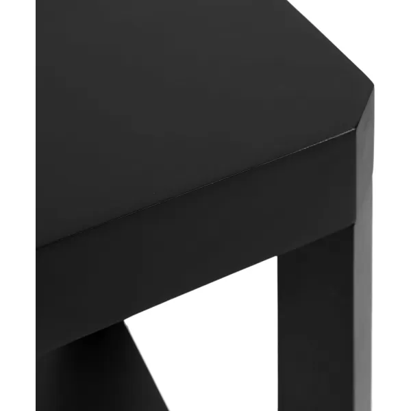 Kate and Laurel Talcott Modern Rectangle Wood Side Table 22 x 14 x 26 Dark Brown Transitional Decorative TwoTier End Table for Use as a Bedroom Nightstand or Living Room AccentBlack