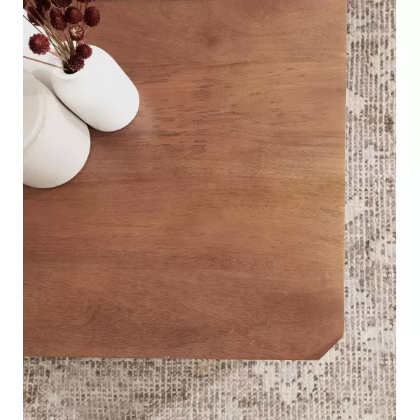 Kate and Laurel Talcott Modern Tiered Rectangle Coffee Table 36 x 20 x 18 Black Transitional TwoTier Rectangular Living Room Table with Storage for Use as Ottoman Coffee TableWalnut Brown