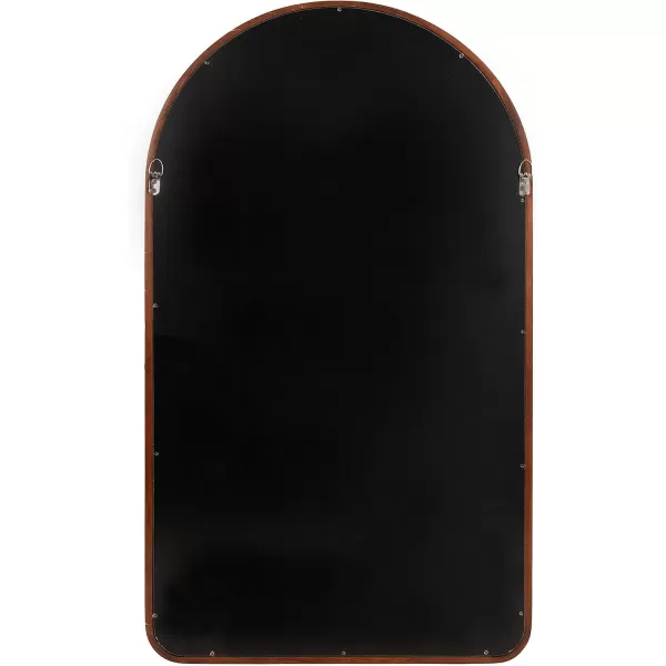 imageKate and Laurel Talma Boho Tall Arched Wall Mirror 20 x 36 Natural Modern Arch Mirror with Solid Poplar Wood Frame and Rounded Frame ProfileWalnut Brown