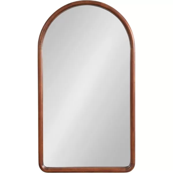 imageKate and Laurel Talma Boho Tall Arched Wall Mirror 20 x 36 Natural Modern Arch Mirror with Solid Poplar Wood Frame and Rounded Frame ProfileWalnut Brown