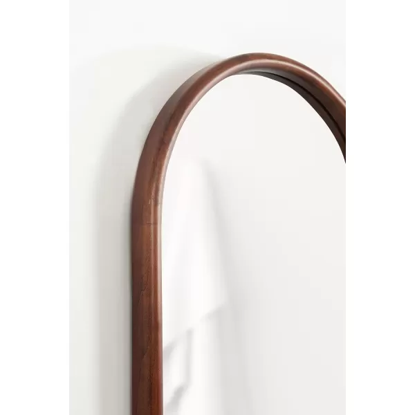 imageKate and Laurel Talma Boho Tall Arched Wall Mirror 20 x 36 Natural Modern Arch Mirror with Solid Poplar Wood Frame and Rounded Frame ProfileWalnut Brown