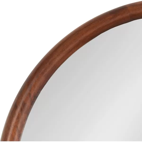 imageKate and Laurel Talma Boho Tall Arched Wall Mirror 20 x 36 Natural Modern Arch Mirror with Solid Poplar Wood Frame and Rounded Frame ProfileWalnut Brown