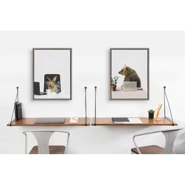 Kate and Laurel Vista Farmhouse Wall Mounted Desk 38 x 14 x 16 Rustic Brown Industrial Hanging Desk for Office and SchoolRustic Brown