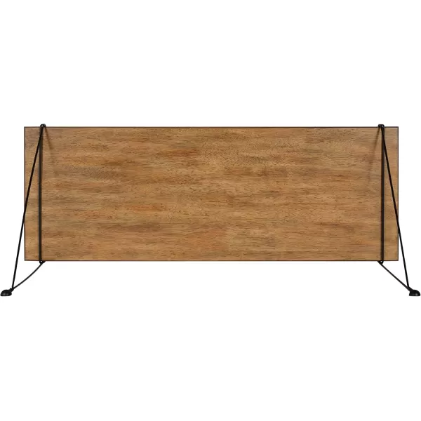 Kate and Laurel Vista Farmhouse Wall Mounted Desk 38 x 14 x 16 Rustic Brown Industrial Hanging Desk for Office and SchoolRustic Brown
