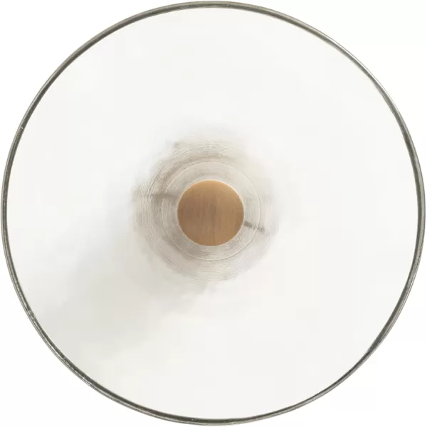 Kate and Laurel Xyler Modern Round Metal and Glass Drink Table 10 x 10 x 24 Clear Glass and Antique Brass Transitional Plant Pedestal Table for Use as Indoor Plant Stand or Small Bathtub TableGold