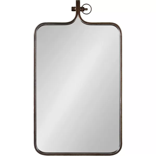 imageKate and Laurel Yitro Modern Rectangle Wall Mirror 20 x 35 Black Decorative Industrial Mirror for WallBronze