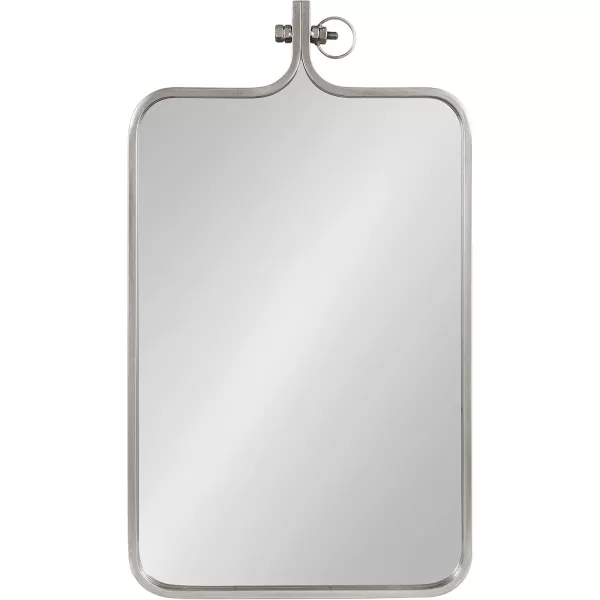 imageKate and Laurel Yitro Modern Rectangle Wall Mirror 20 x 35 Black Decorative Industrial Mirror for WallSilver