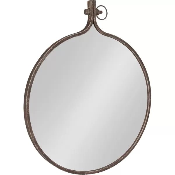 Kate and Laurel Yitro Oval Metal Framed Wall Mirror 20 x 34 Gold Glamorous Industrial Accent Mirror for WallBronze