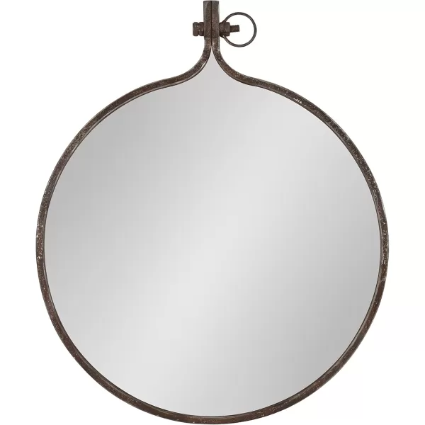 Kate and Laurel Yitro Oval Metal Framed Wall Mirror 20 x 34 Gold Glamorous Industrial Accent Mirror for WallBronze