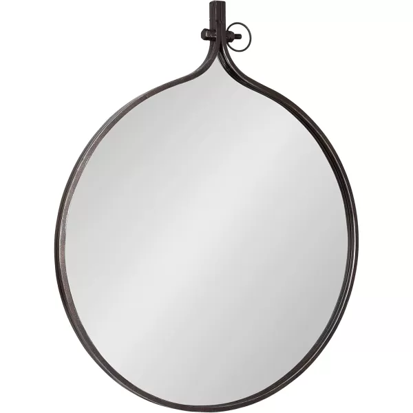 Kate and Laurel Yitro Oval Metal Framed Wall Mirror 20 x 34 Gold Glamorous Industrial Accent Mirror for WallBronze