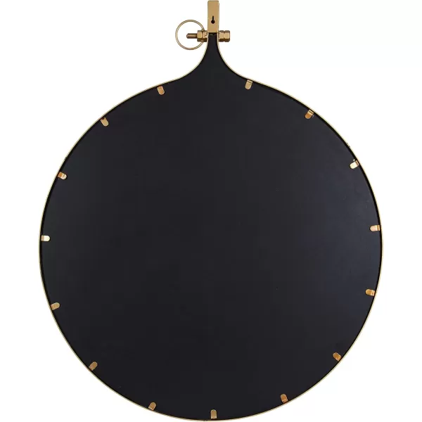 Kate and Laurel Yitro Oval Metal Framed Wall Mirror 20 x 34 Gold Glamorous Industrial Accent Mirror for WallGold