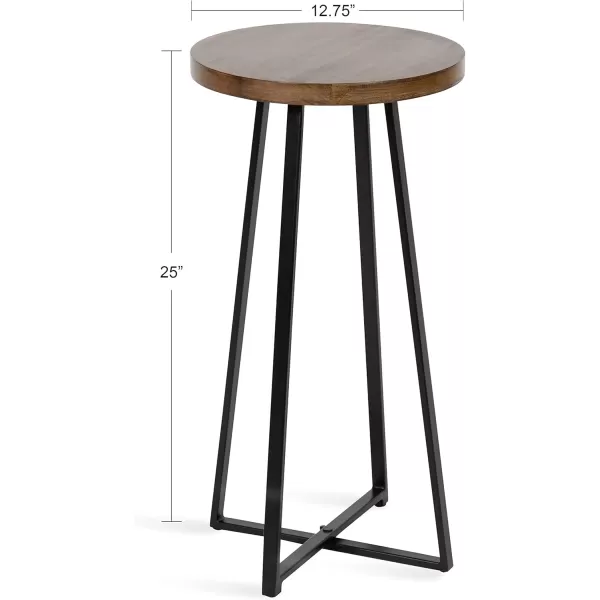 Kate and Laurel Zia Modern Counter Stool 13 x 13 x 25 White and Gold Decorative Contemporary Stool for KitchenNatural