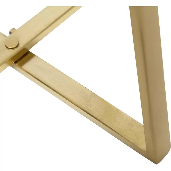 Kate and Laurel Zia Modern Counter Stool 13 x 13 x 25 White and Gold Decorative Contemporary Stool for KitchenWhite