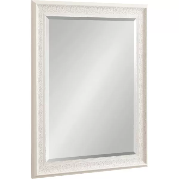 Kate and Laurel Alysia Decorative Frame Rectangle Wall Mirror 285x405 WhiteWhite