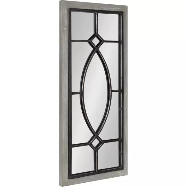 Kate and Laurel Bakersfield Farmhouse Wall Mirror 16 x 42 Gray Traditional Full Length Mirrors for WallGrey