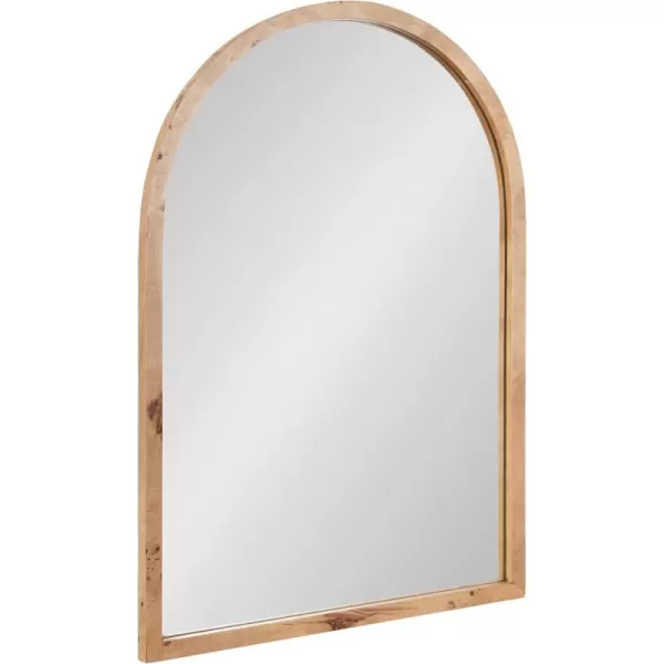 imageKate and Laurel Burlock Modern Burlwood Arched Mirror 22 x 32 Natural Wood Transitional Arch Mirror for Use as Vanity Bathroom Mirror or Fireplace Mantel Mirror