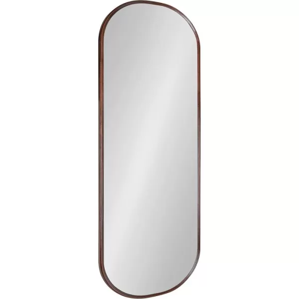 Kate and Laurel Caskill Modern Oval Mirror 18quot x 24quot Black CapsuleShaped Accent Mirror for Entryway Living Room or BathroomBronze