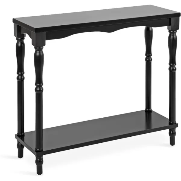 Kate and Laurel Darrington Modern Rectangle Console Table 34 x 12 x 30 Navy Blue Transitional Rectangular Entryway Table for Use as Behind Couch Table or Bedroom Storage TableBlack