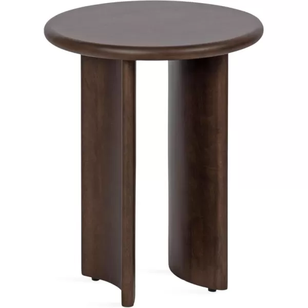 Kate and Laurel Erys MidCentury Modern Round Side Table 16 x 16 x 20 Dark Brown Transitional Wood End Table for Use as Bedroom Nightstand or Living Room Accent TableDark Brown