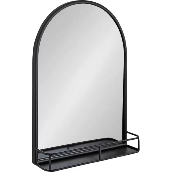 imageKate and Laurel Estero Modern Arched Mirror with Shelf 20 x 28 Gold Transitional Arch Mirror for WallBlack