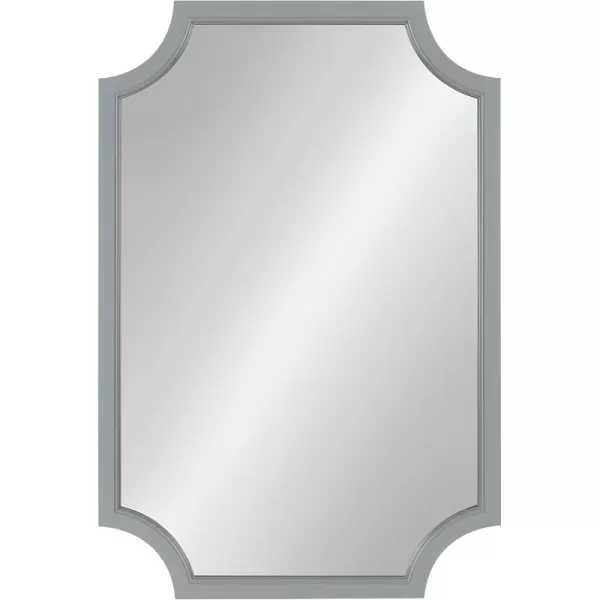 Kate and Laurel Hogan Wood Framed FullLength Wall Mirror with Scallop Corners 18x48 Inches GoldGrey